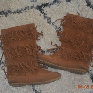 Indian style suede boots